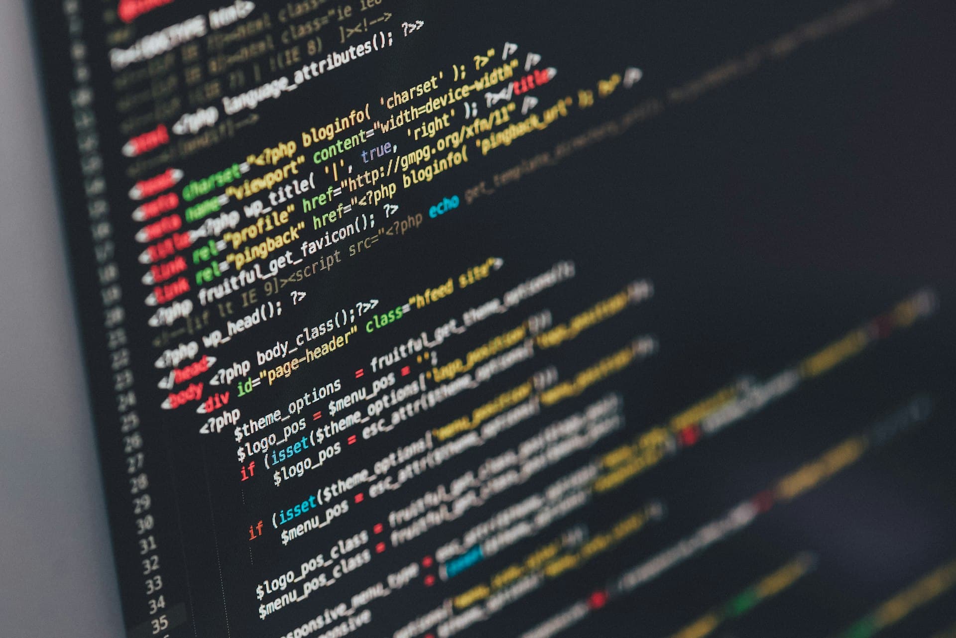 Code on a monitor — software development